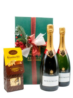 Confezione Regalo Doppia Champagne Bollinger E Cioccolatini